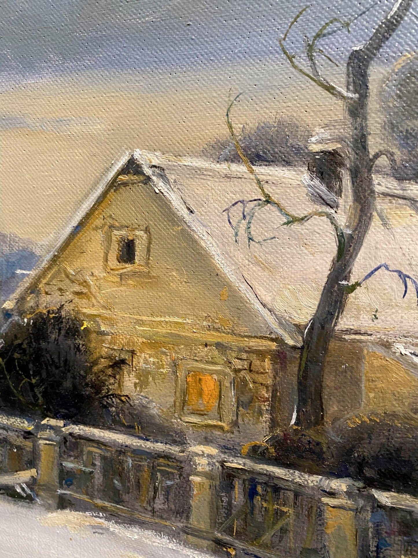 oil winter painting