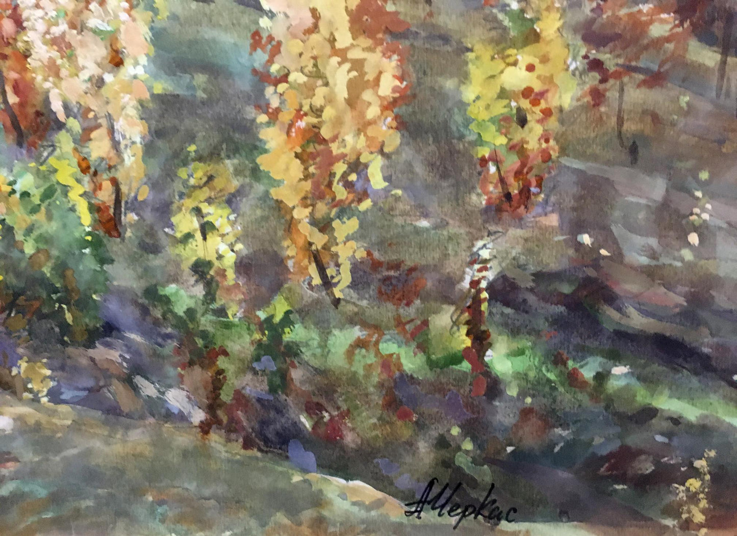 Watercolor painting Forest Glade Cherkas A.G.