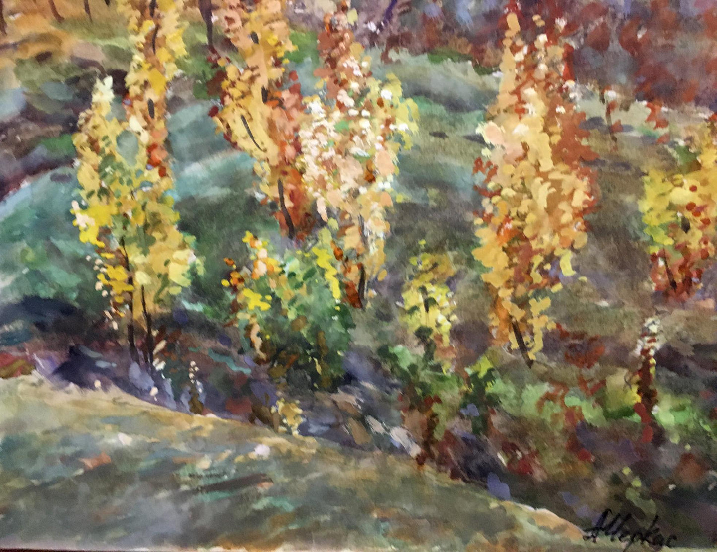 Watercolor painting Forest Glade Cherkas A.G.