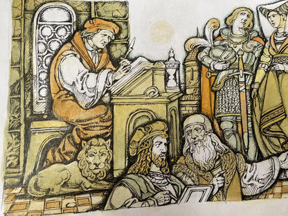 Watercolor,Ink, painting Middle Ages Litvinov Oleg Arkad'yevich
