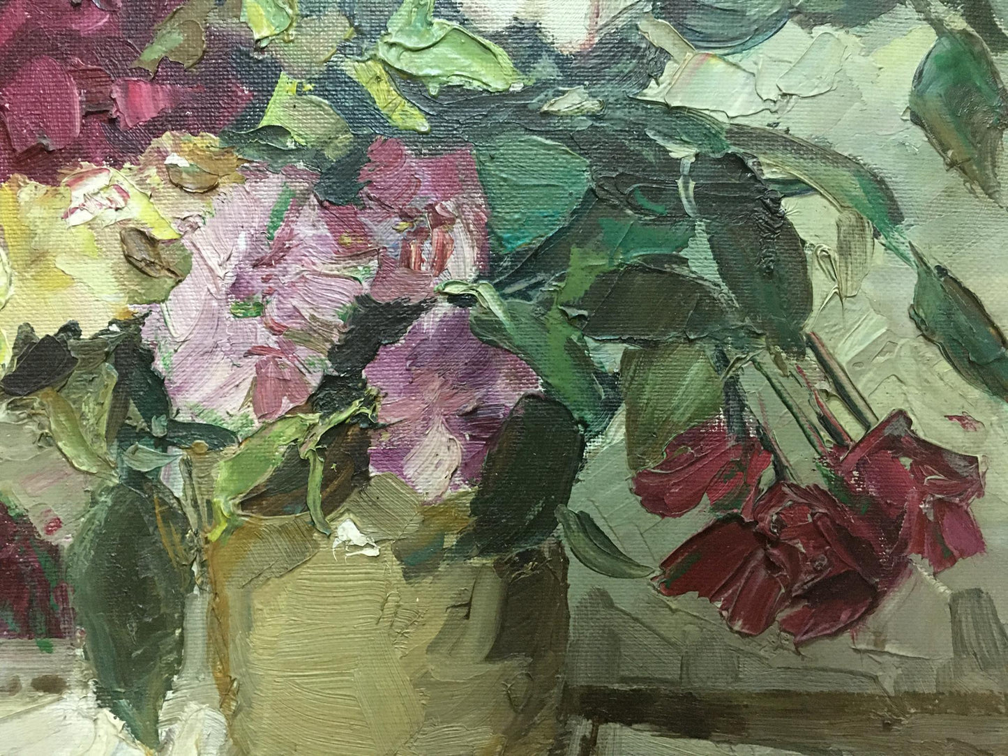 Oil painting Peter Kuzmich Stolyarenko Flowers