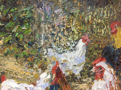 Oil painting Portrait of roosters Savchenko Yuri Grigorievich