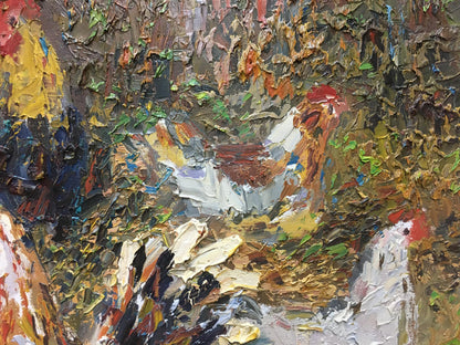 Oil painting Portrait of roosters Savchenko Yuri Grigorievich