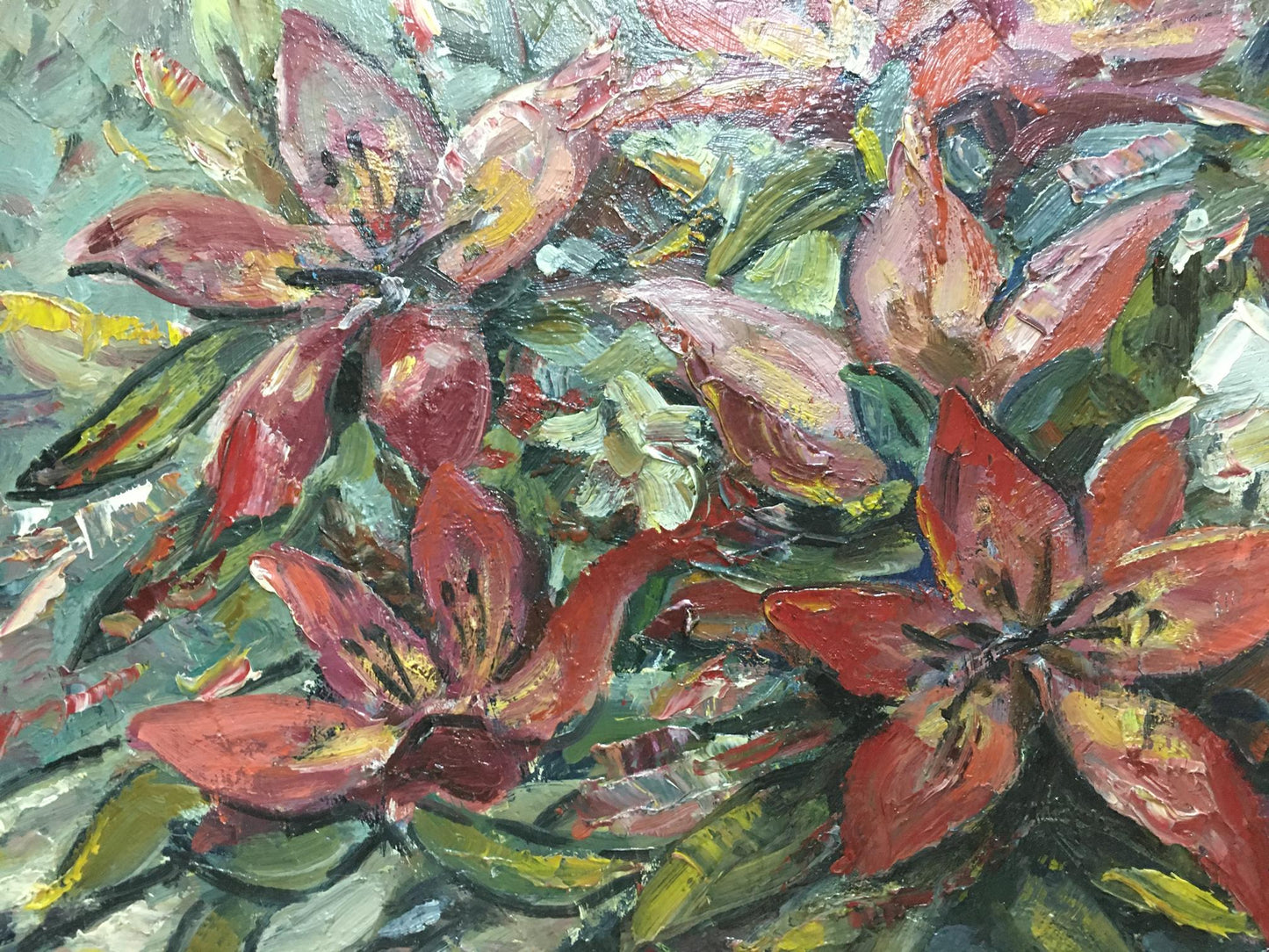 Oil painting Flowers Olga Brendel