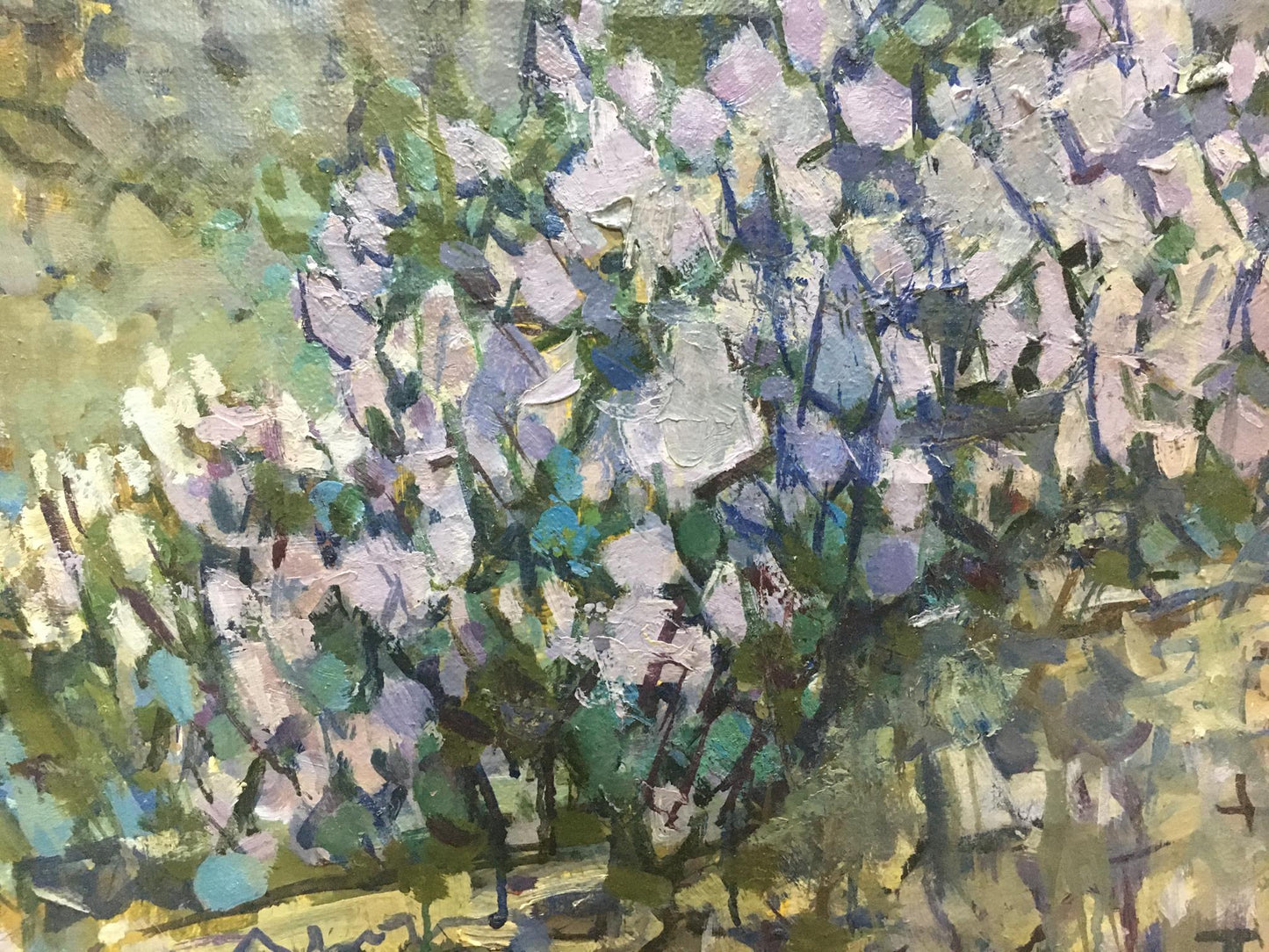 Oil painting Lilac blooms Denis Korobkov