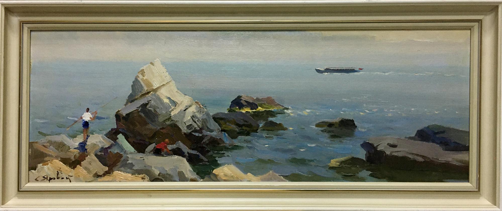 Oil painting Shore landscape Stepan Kalinovich Yarovoy