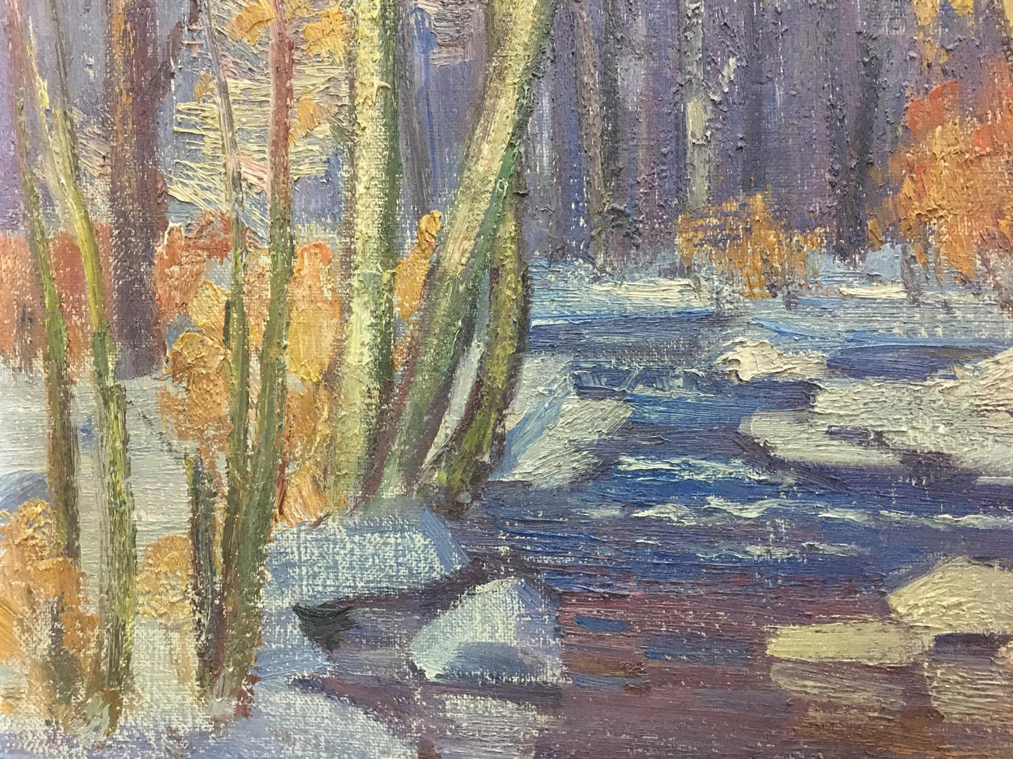 Oil painting End of winter Gabda Vasily Georgievich