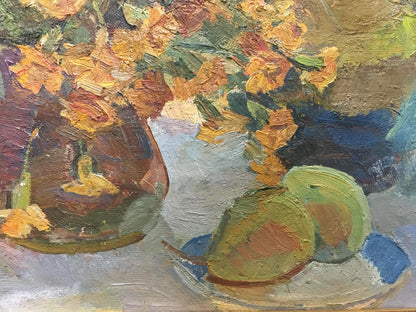 Oil painting Flowers in a vase Naumova Tamara Sergeevna
