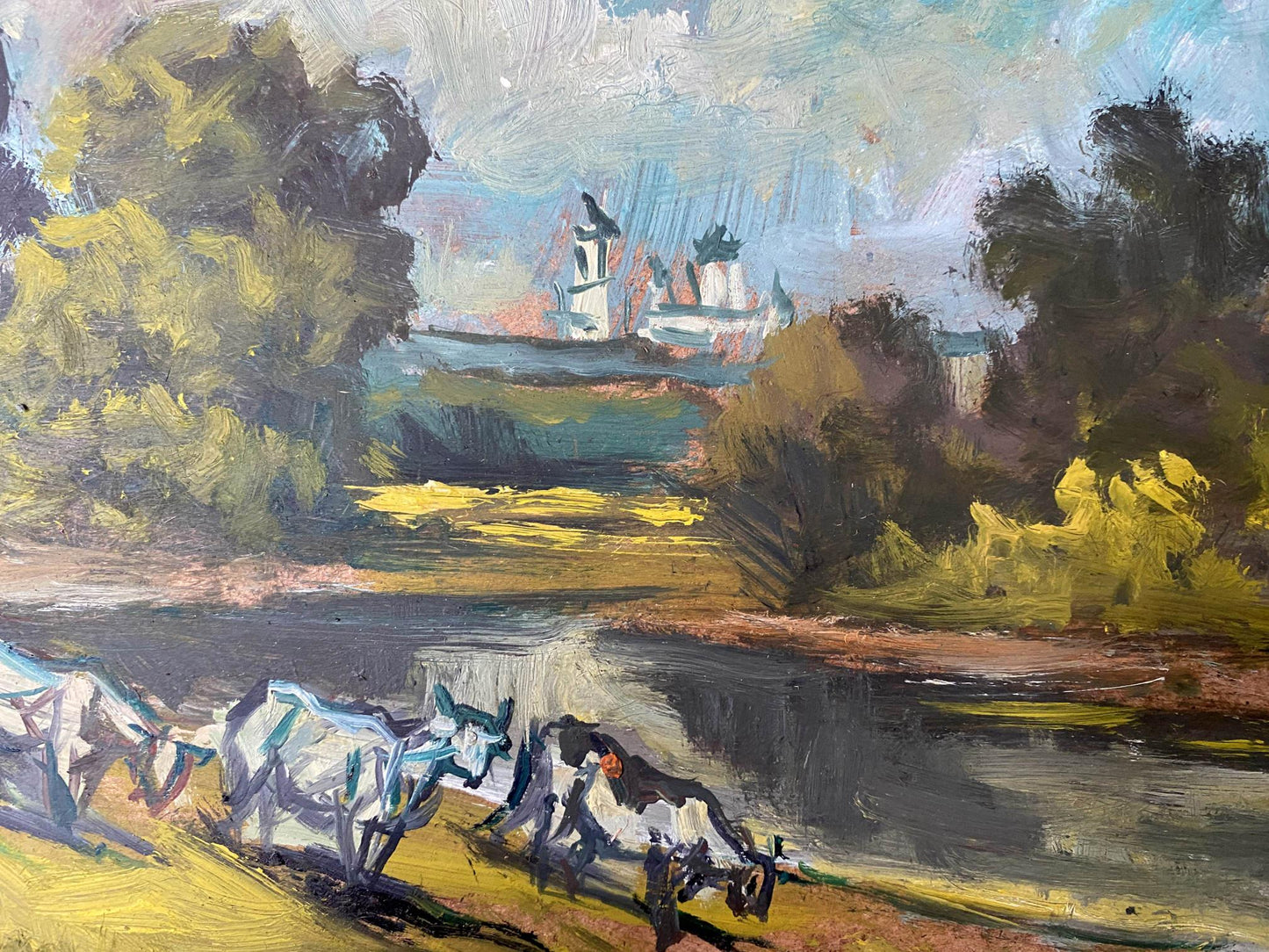 oil river painting art