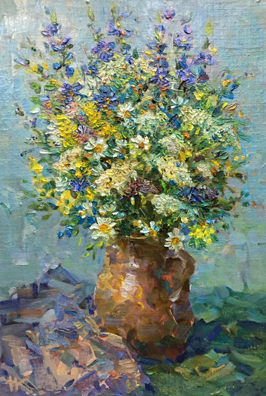 Oil painting Daisies Kalashnik Nikolai Fedorovich