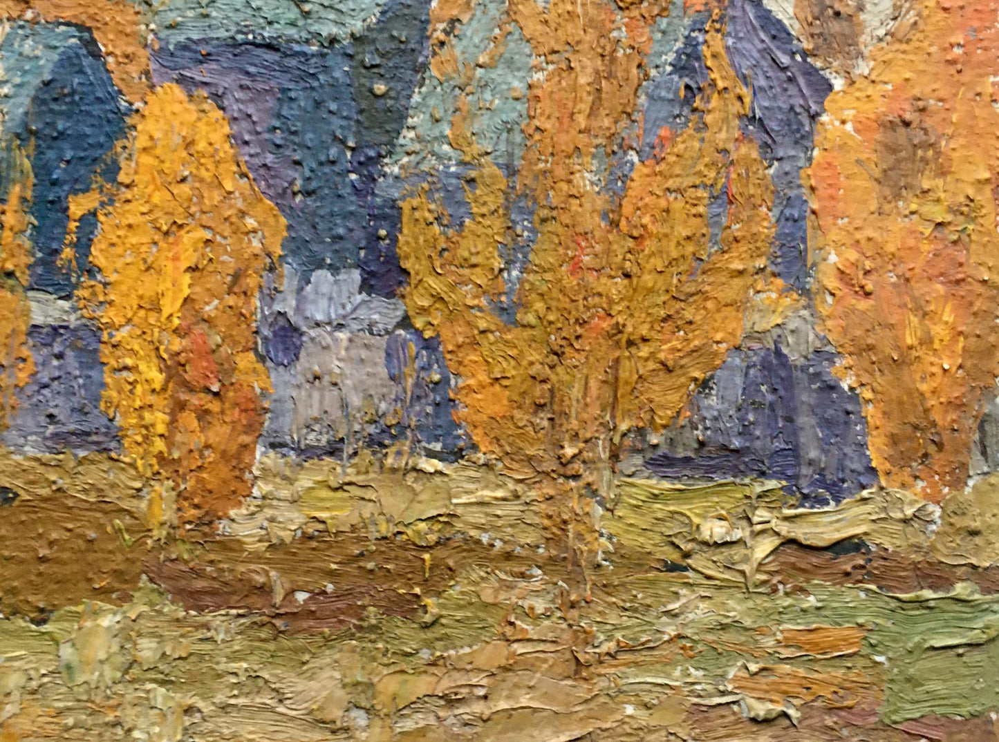 Oil painting Autumn landscape Lukin Alexander Vasilievich