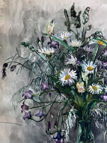 Watercolor painting Bouquet of flowers Palazhchenko Irina