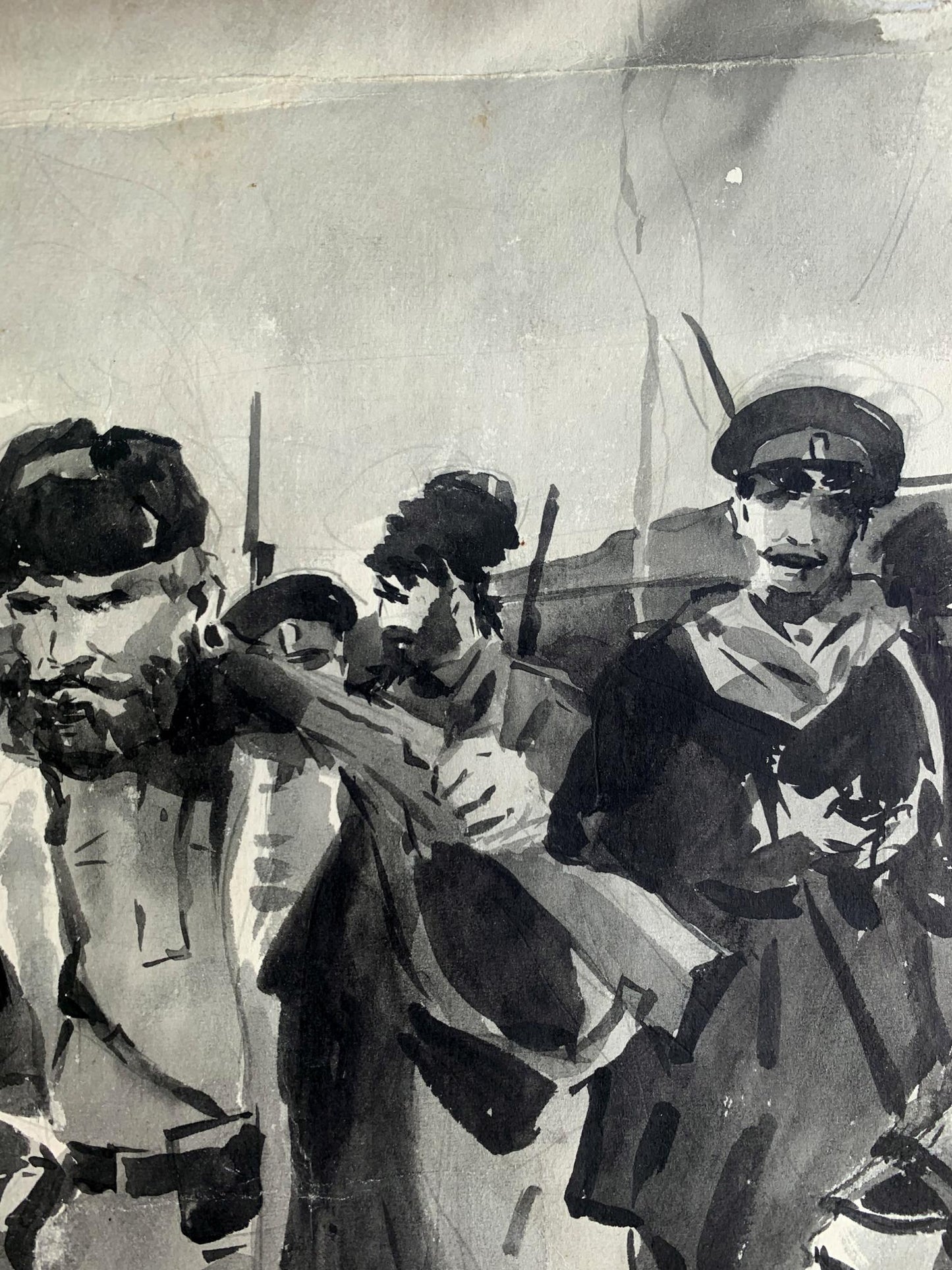 Watercolor painting Military Alexander Arkadievich Litvinov