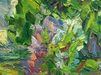 Abstract oil painting Green garden Dupliy Sergey Alexandrov