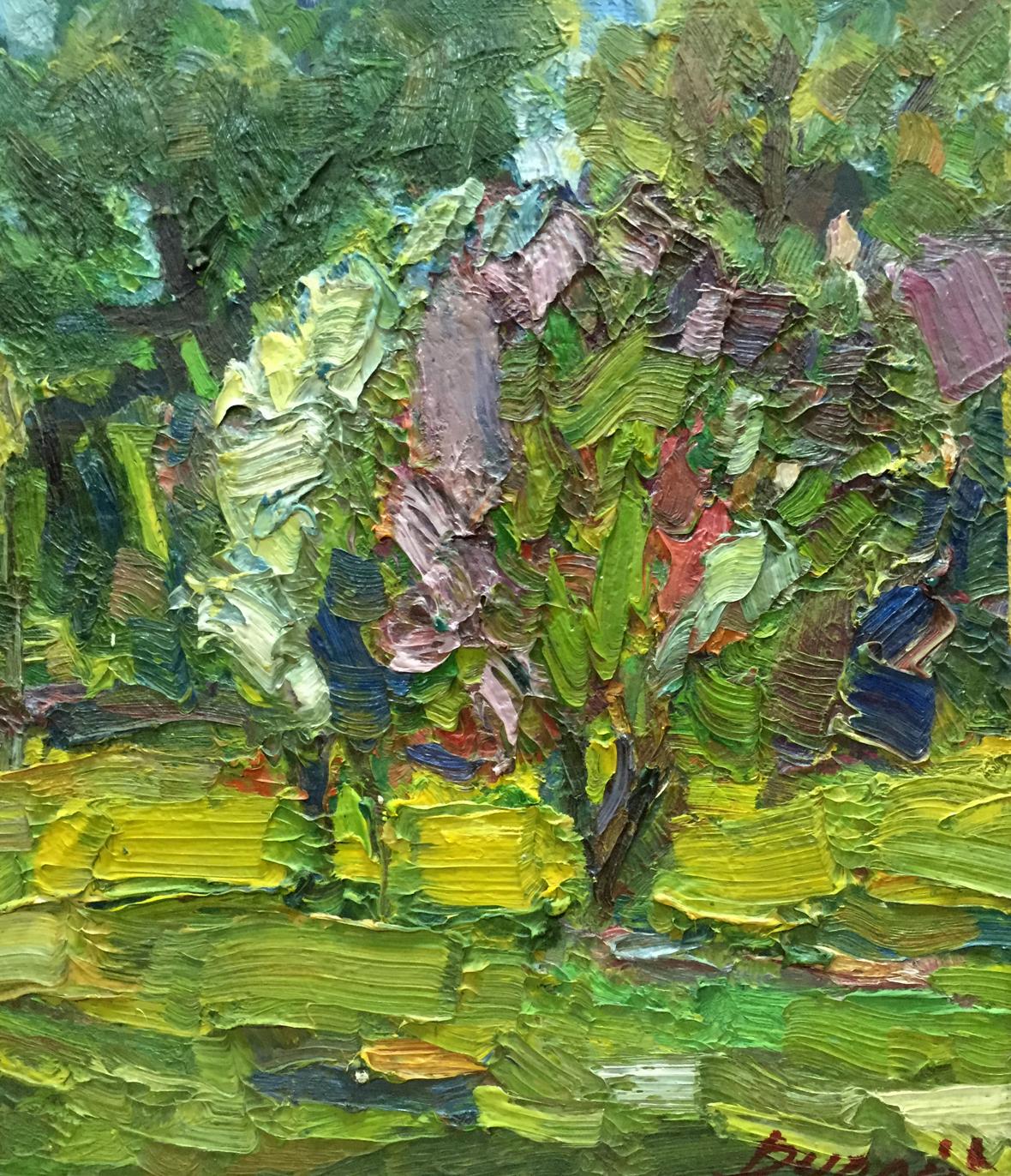 Abstract oil painting Tree in Sunlight Sergey Dupliy