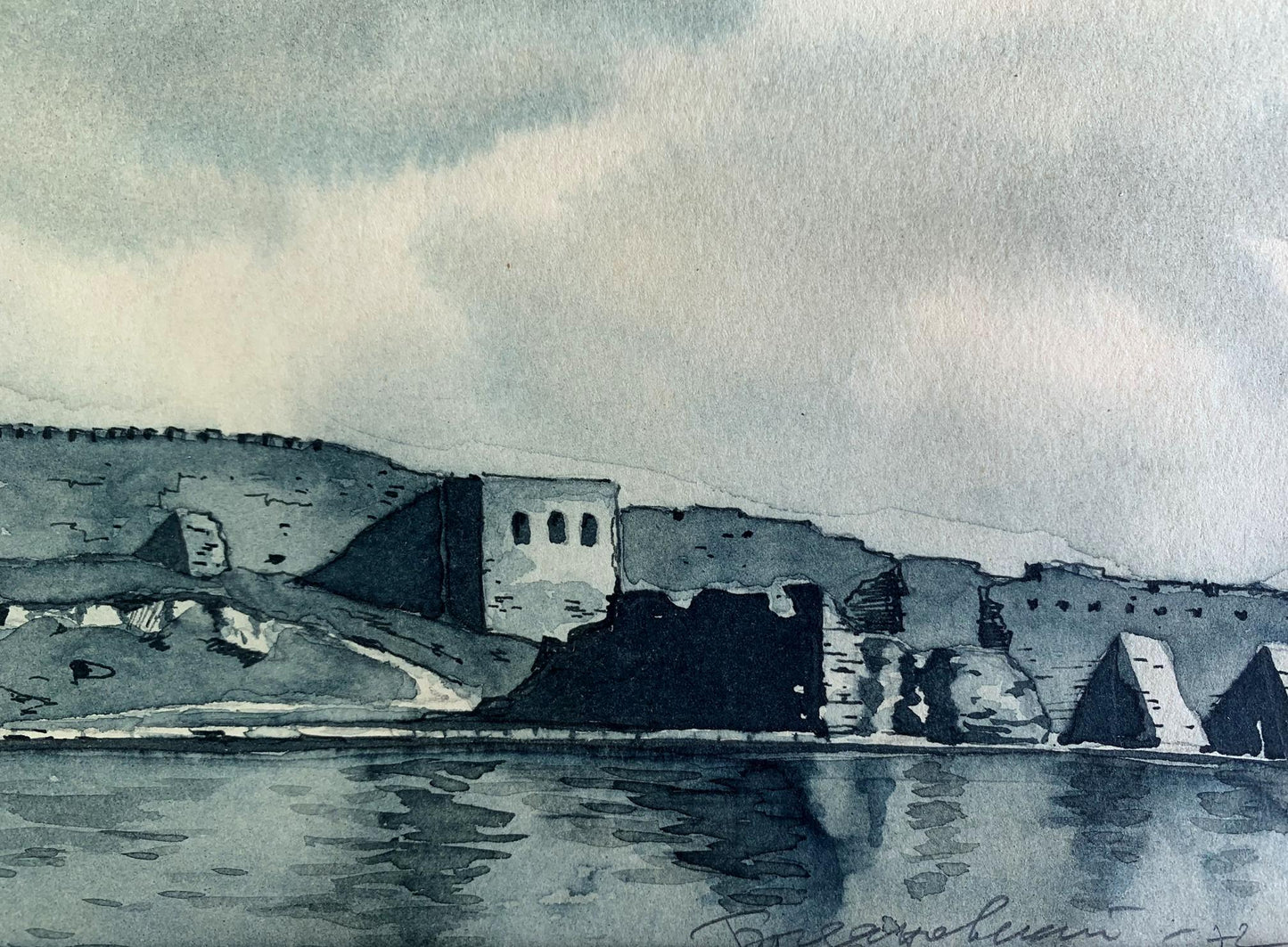 Oil painting Fortress landscape Bogdanovsky Voldemar Stanislavovich