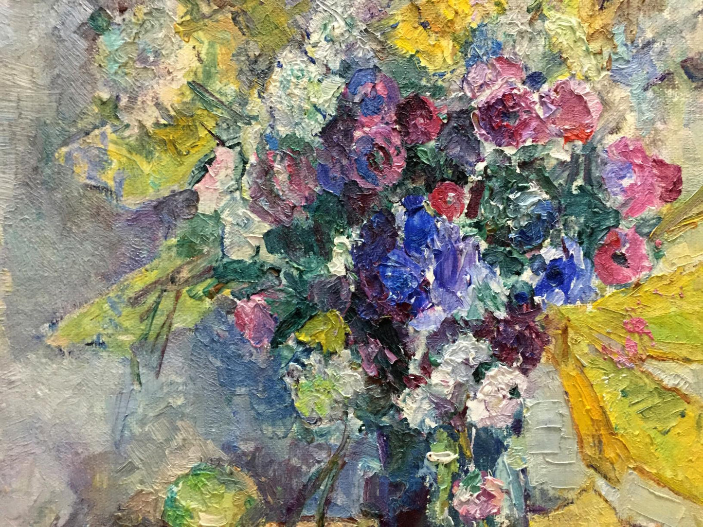 Oil painting Flowers Vera Dovgalevskaya