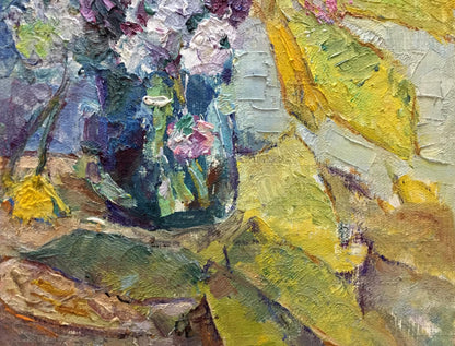 Oil painting Flowers Vera Dovgalevskaya