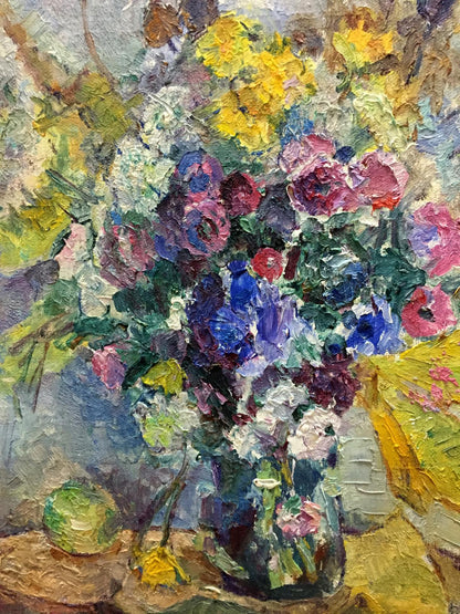 Oil painting Flowers Vera Dovgalevskaya