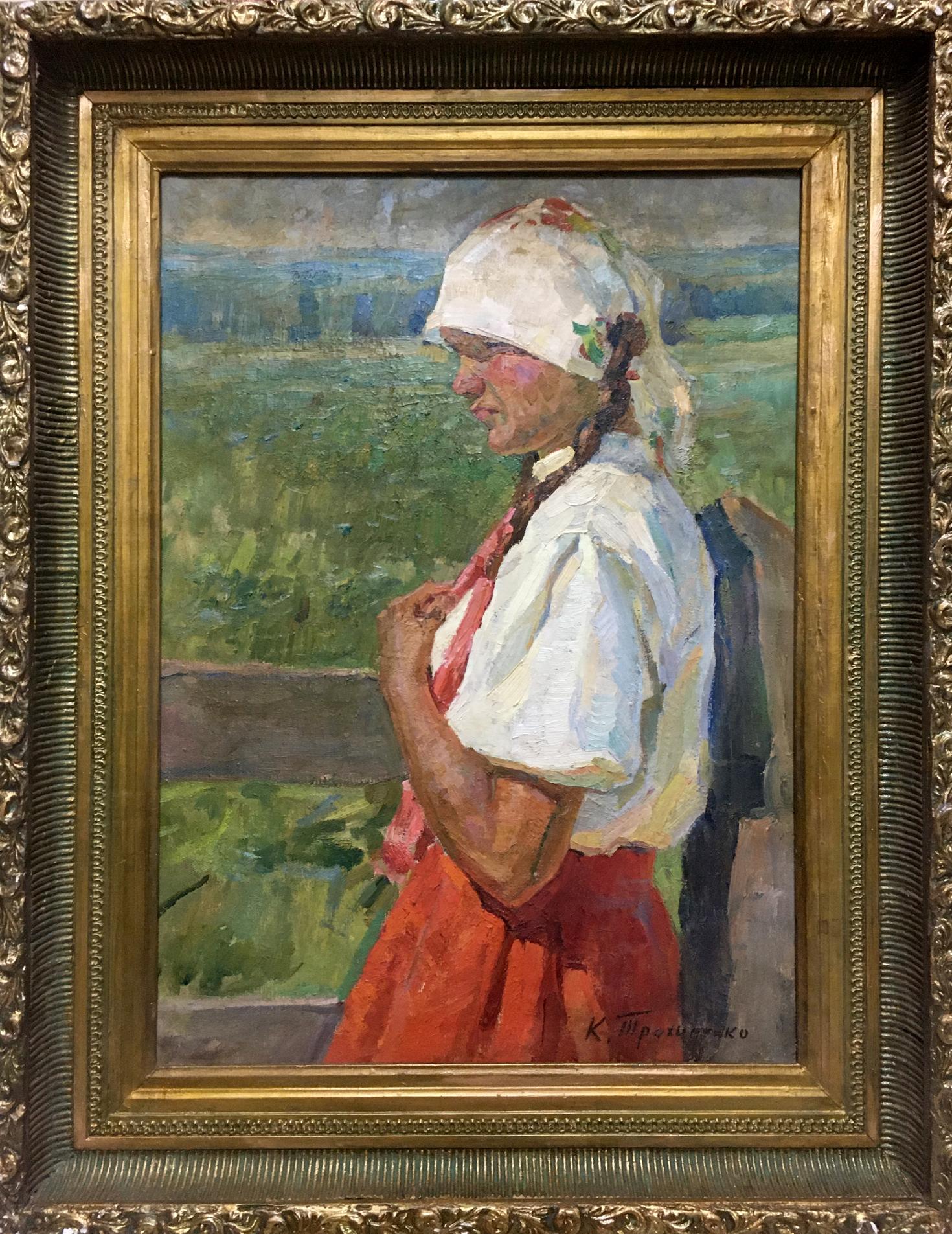 Oil painting Woman portrait Trohimenko Karp Demyanovich