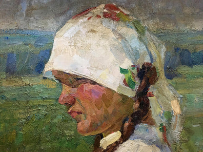 Oil painting Woman portrait Trohimenko Karp Demyanovich