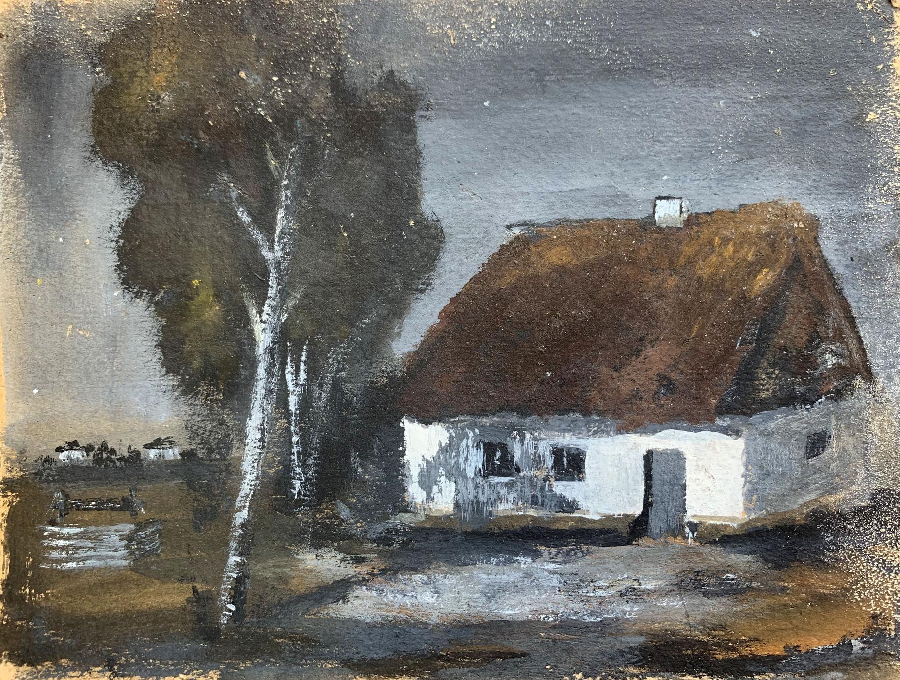 Oil painting Landscape with a house Khorov Alexander