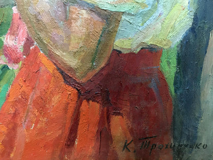 Oil painting Woman portrait Trohimenko Karp Demyanovich