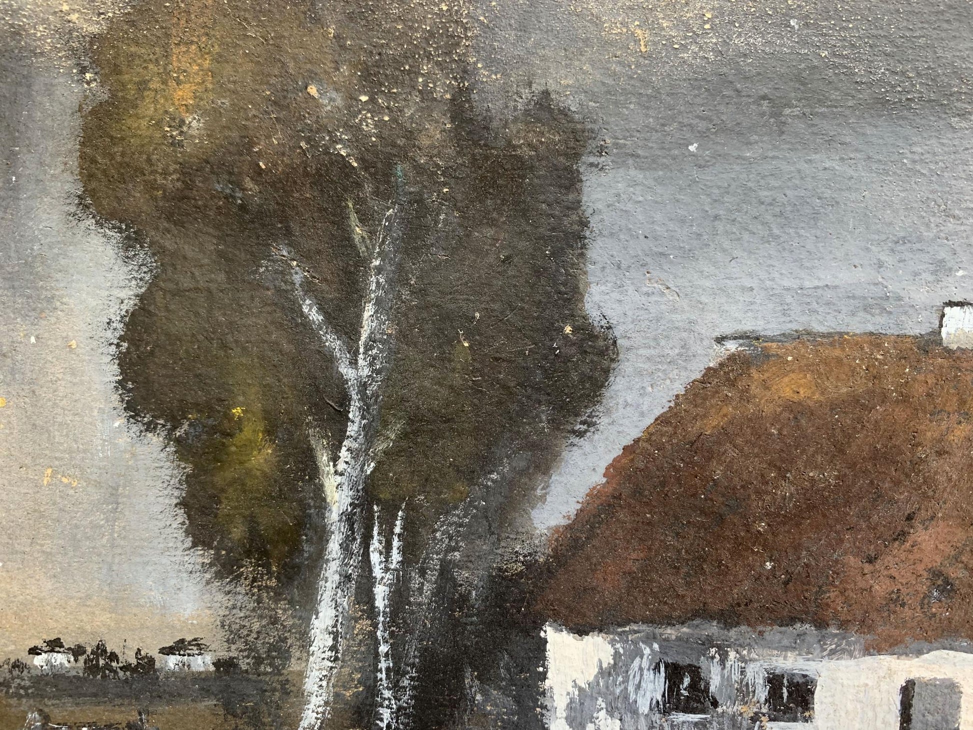 Alexander Khorov presents an oil painting depicting a landscape with a house