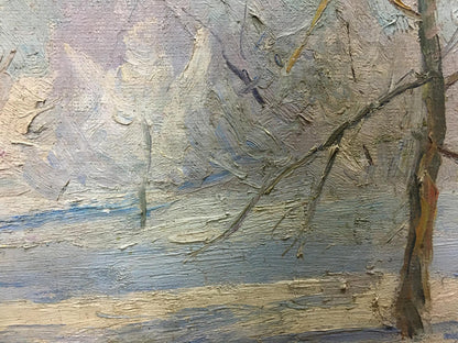 Oil painting Winter landscape Kogan-Shats Matvey Borisovich