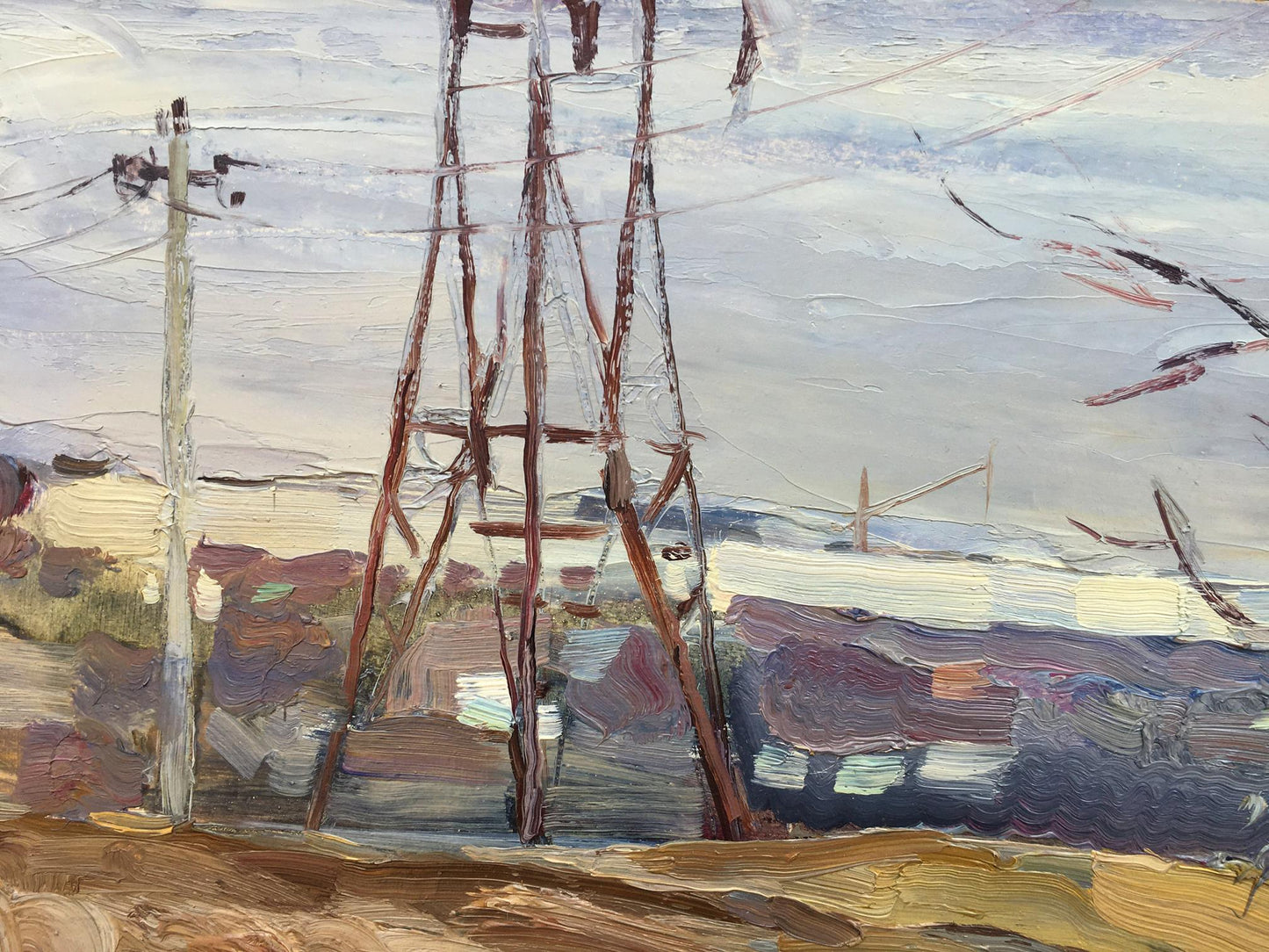 Oil painting In field Bloshenko Anatoly Mikhailovich