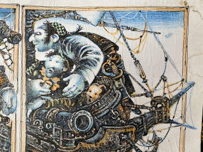 Pencil painting Pirates on a ship Oleg Litvinov