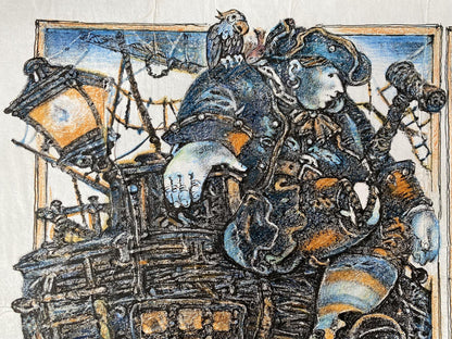 Pencil painting Pirates on a ship Oleg Litvinov