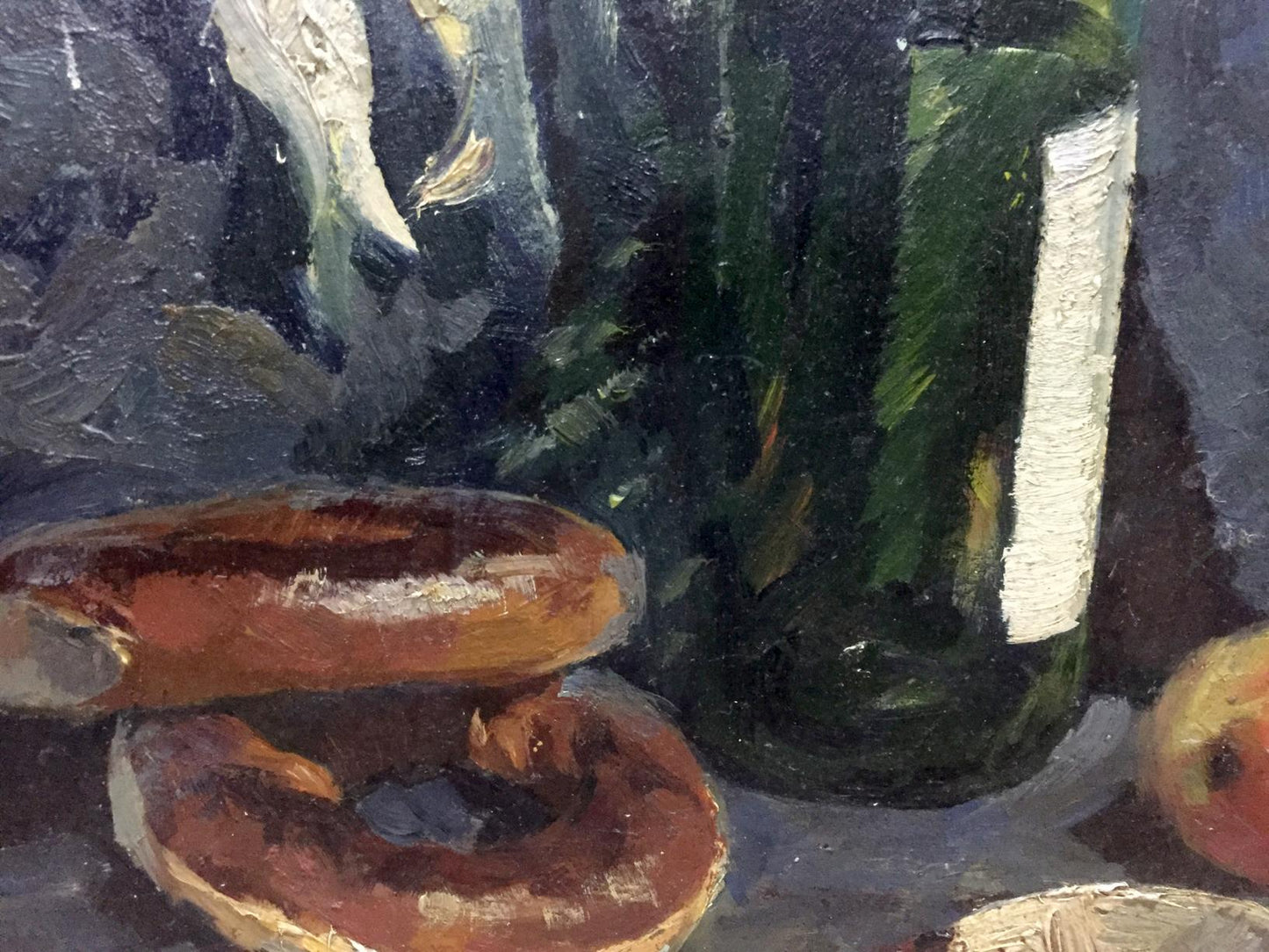 Oil painting Still life with bagels Khorov Alexander