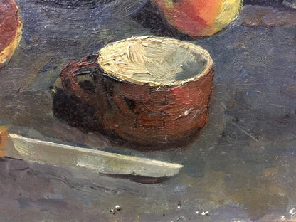 Oil painting Still life with bagels Khorov Alexander