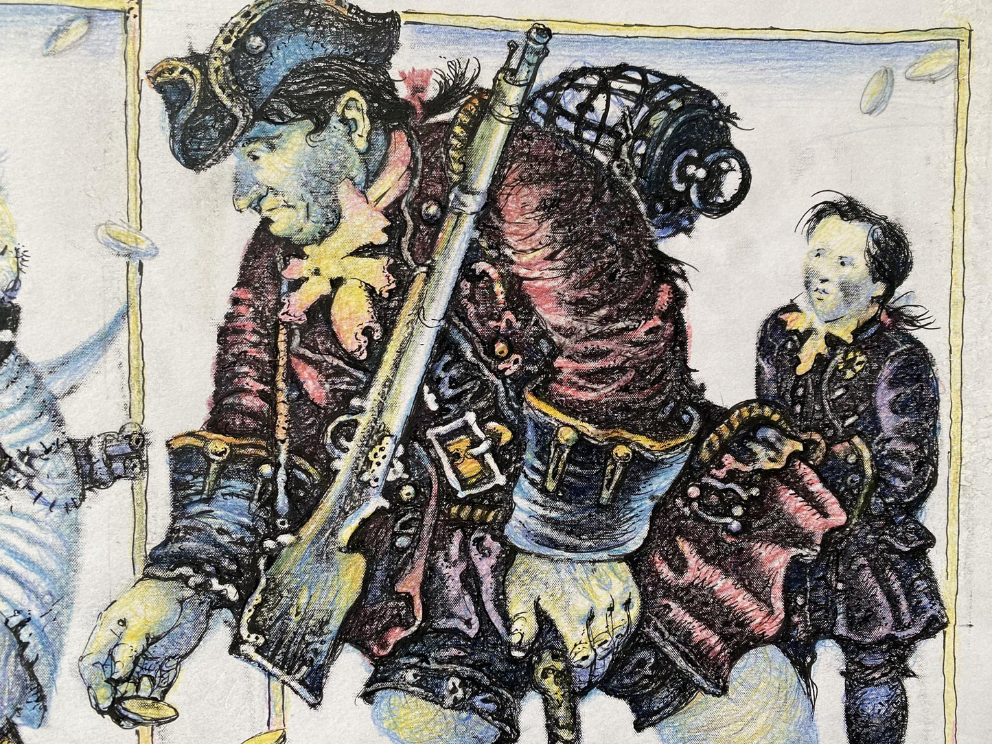 Pencil painting Pirates on Treasure Island Oleg Litvinov