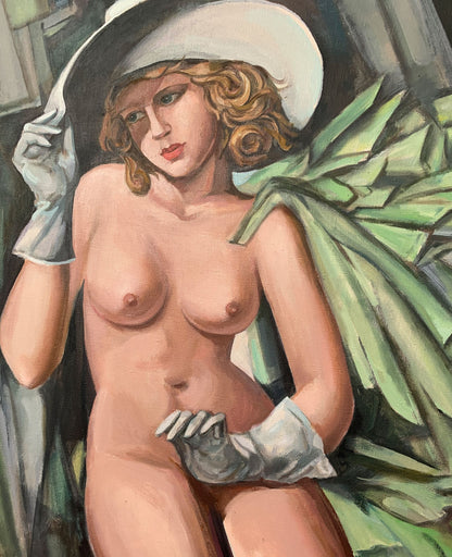 Oil painting lady in glovesMikhailichenko Sergey Viktorovich