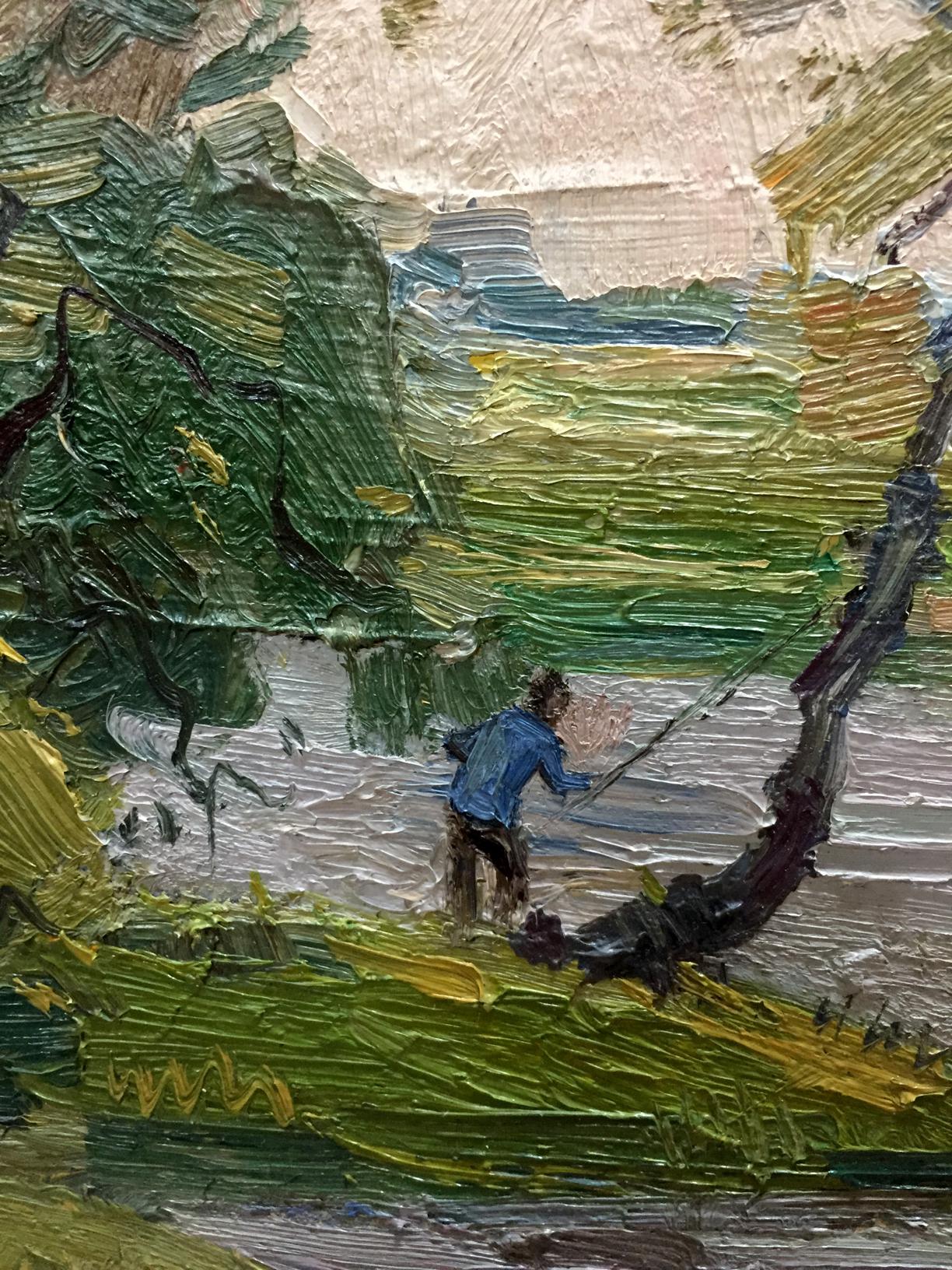 Oil painting Fishing Grigoryev Sergey Alekseevich