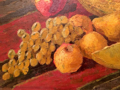 Oil painting Still life with melon