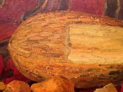 Oil painting Still life with melon