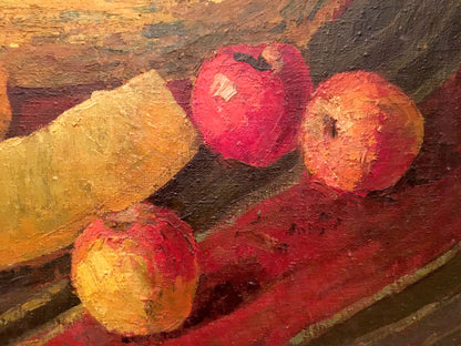 Oil painting Still life with melon