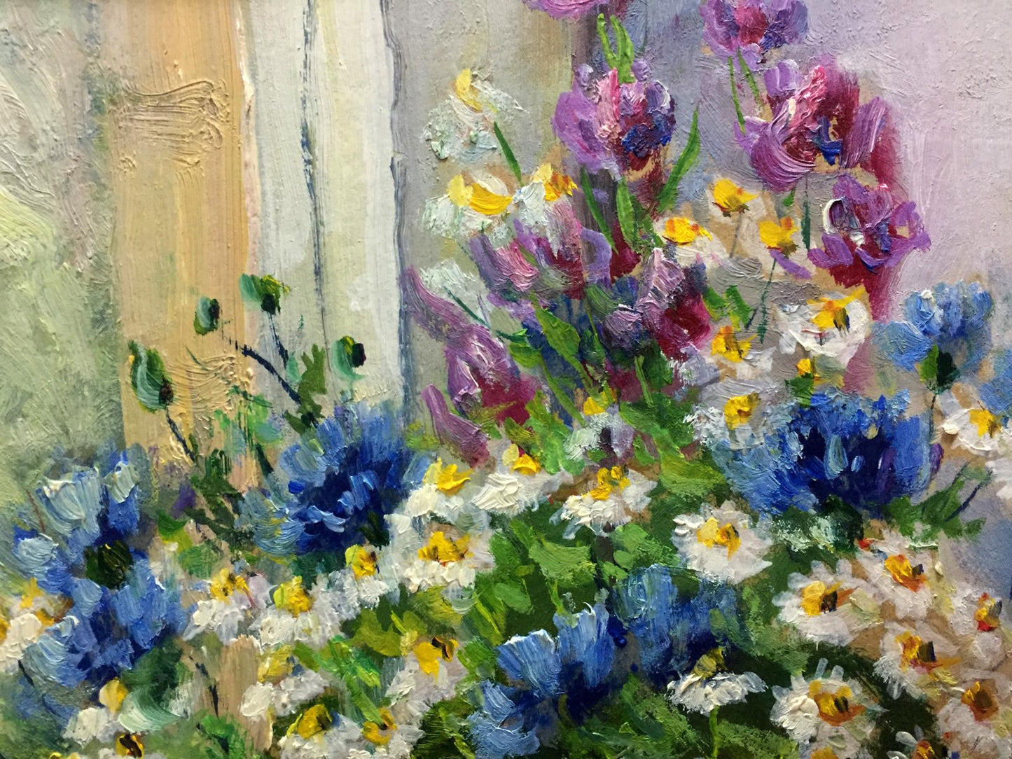 Double oil painting Daisies Pidgayko Lev Sergeevich