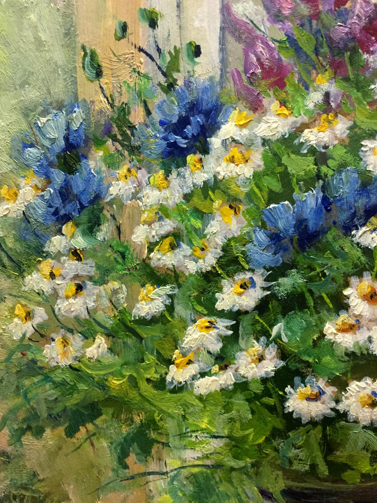 Double oil painting Daisies Pidgayko Lev Sergeevich