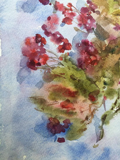 Watercolor painting Rowan Viktor Mikhailichenko