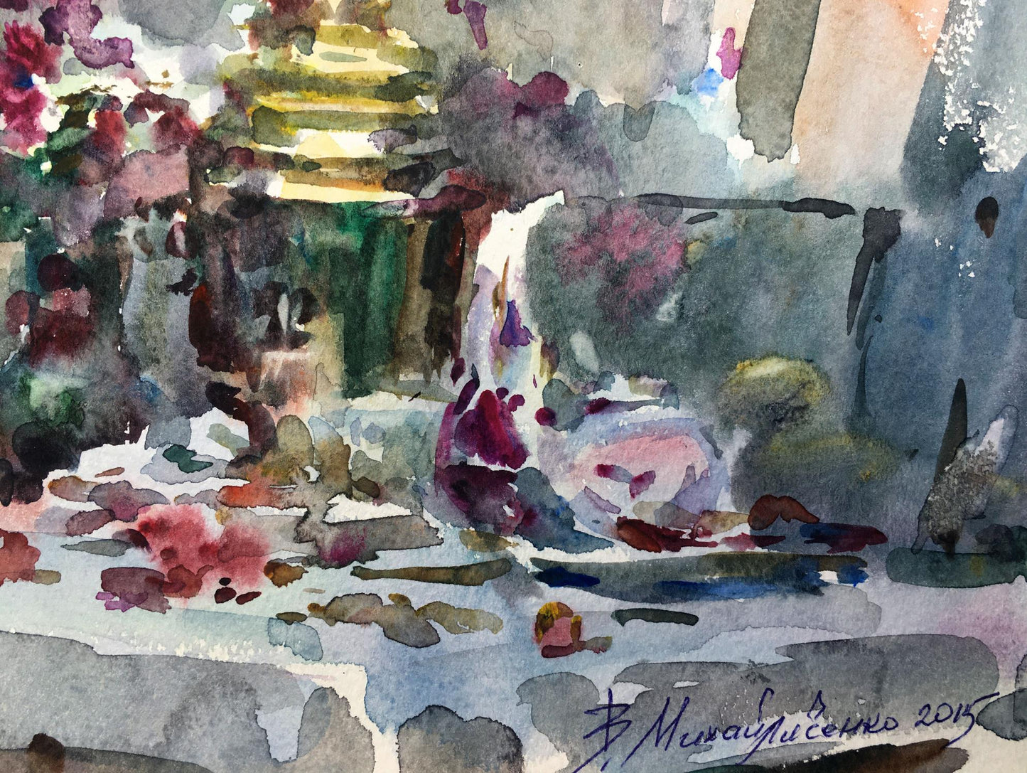 Watercolor painting Sweet still life Viktor Mikhailichenko