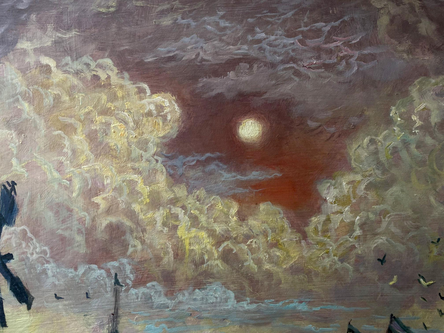 oil cloud painting art