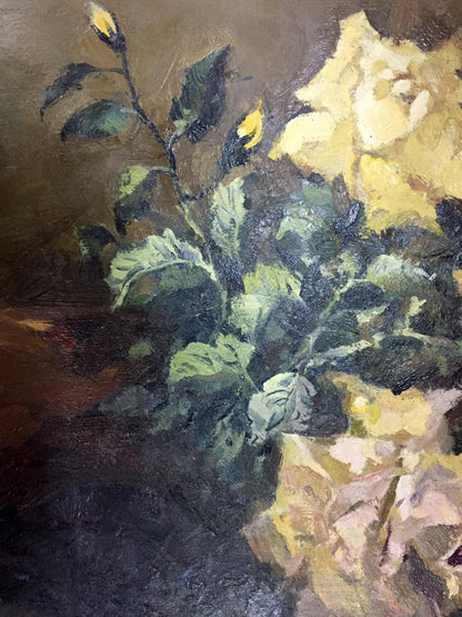 Oil painting Yellow roses Vol'shteyn Moisey L'vovich
