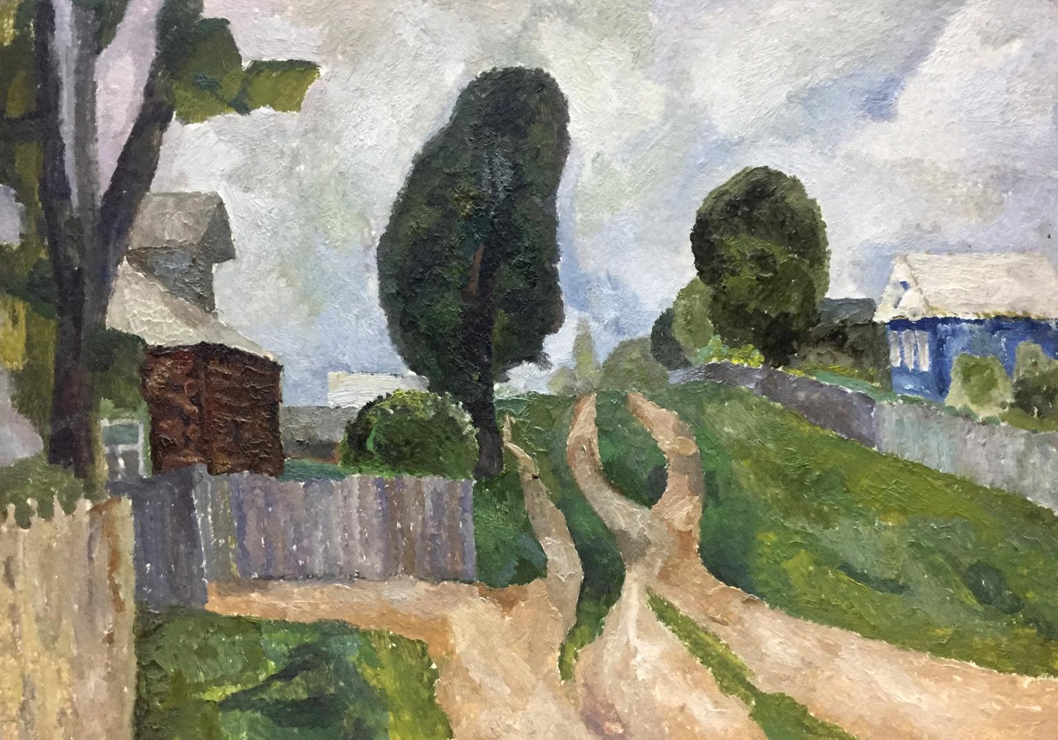 Oil painting Rural landscape Dulfan Lucien Veniaminovich