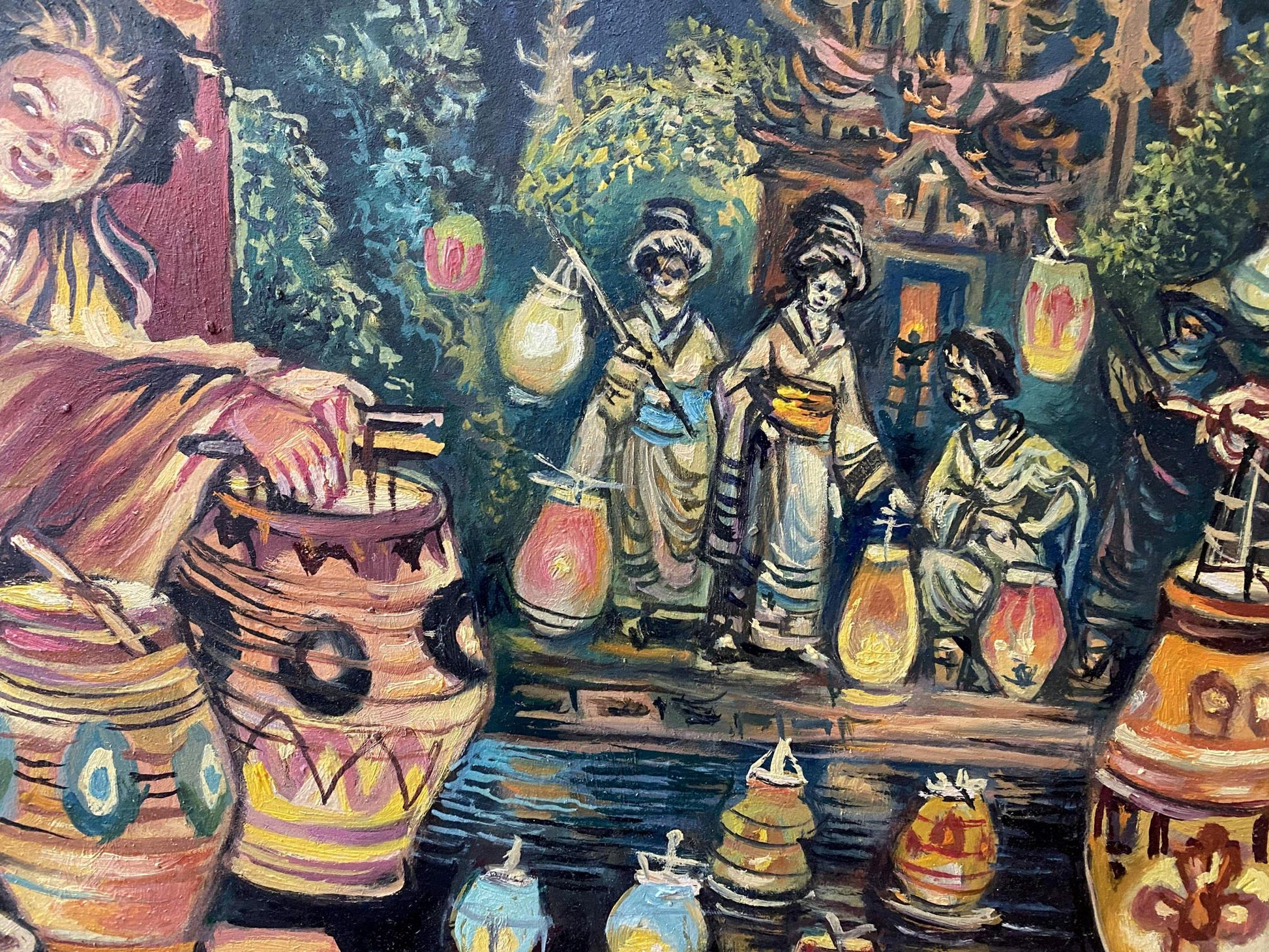 oil people painting