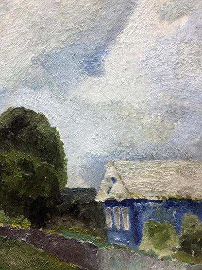 Oil painting Rural landscape Dulfan Lucien Veniaminovich