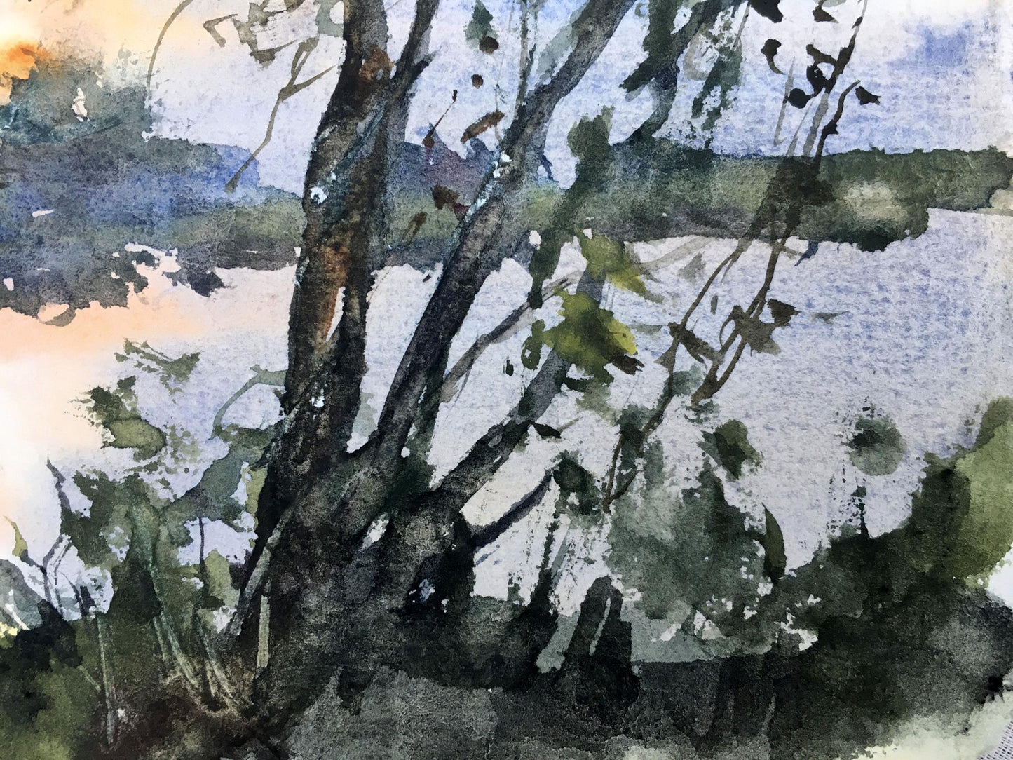 Watercolor painting A glimpse of light Viktor Mikhailichenko